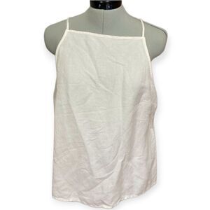 NWT a new day White Linen Blend Ladies Tank Top